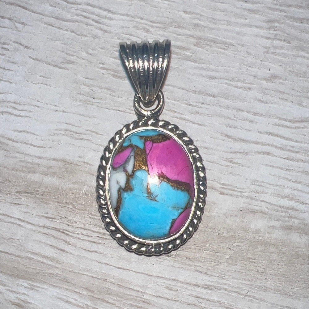 Sterling Silver 925 Turquoise Pendant
